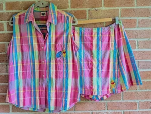 Disney Katalog Damen besticktes Shirt Skort Set Gr. L Winnie Pooh Eeyore Vintage - Bild 1 von 12