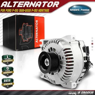 Alternador para Ford F-150 1999-2003 F-150 Heritage 2004 5,4 L 130A CW 8 ranuras Foto 1 de 4