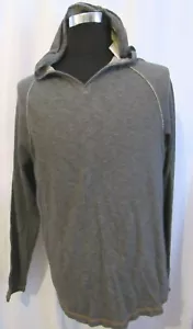 JERSEY CON CAPUCHA PARA HOMBRE ROWM GRIS MANGA LARGA TALLA GRANDE NUEVO CON ETIQUETAS - Imagen 1 de 5