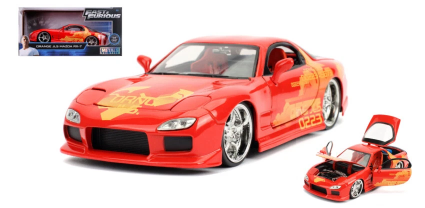 Modellino auto film movie scala 1:24 JLS MAZDA RX7 FAST and FURIOUS - Immagine 1 di 1