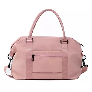 Travel Duffle Bag Waterproof Weekender Tote Carry On Gym Bag Pink Men Women - Picture 1 of 6