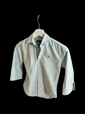 Спортивная рубашка Ralph Lauren женская XS молодежная хлопковая с длинным рукавом на пуговицах - Изображение 1 из 4