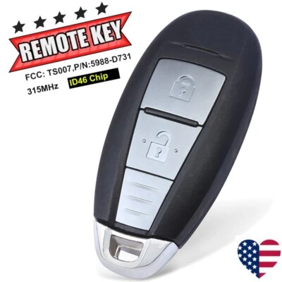 for Suzuki Swift 2010-2012 2013 2014 2015 Smart Prox Remote Key Fob 315MHz TS007 Foto 1 de 2