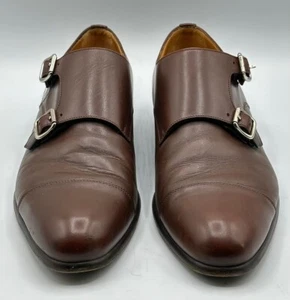 Sergio Rossi Doppel-Mönchriemen Herrenschuhe, Größe 42,5, Braun, Made in Italy - Bild 1 von 11