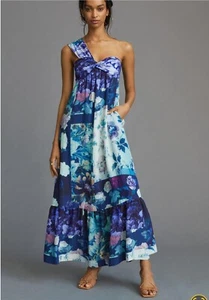 Anthropologie Maeve Womens One Shoulder Maxi Dress XXS Floral Boho NWT - Picture 1 of 13