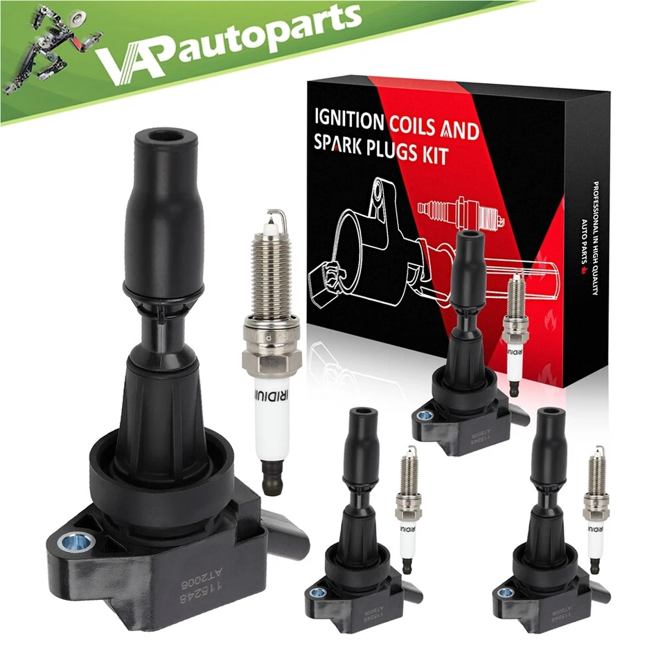 4 para 2016 2017 2018 Hyundai Tucson 1.6L L4 bobina de ignição e vela de ignição - Imagem 1 de 4