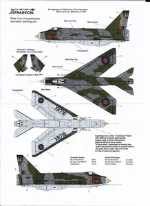 X32010 Xtradecal 1:32 BAC / EE Lightning F.3 XR716/AS 5 Sqn RAF Binbrook 1982 - Picture 1 of 2