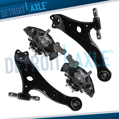 Front Steering Knuckles Wheel Bearing Hubs Lower Control Arms for Toyota Avalon - Image 1 of 4