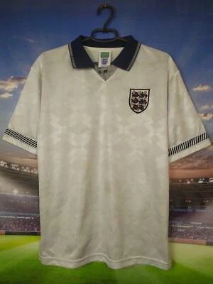 England Retro Replicas football shirt 1990 - 1992 Score Draw Mens Size M - Image 1 of 4
