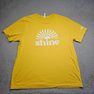 Shine Shirt Womens 2XL Yellow Short Sleeve Crew Neck Casual - Picture 1 of 15