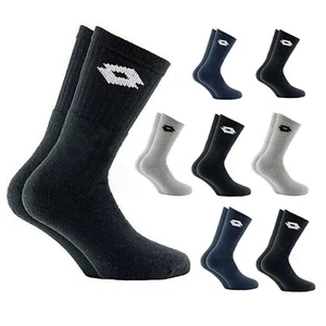 LOTTO 12 PAIA CALZA CORTA UOMO SPORT TENNIS SPUGNA COTONE BIANCO NERO GRIGIO BLU - Foto 1 di 6