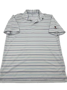 Johnnie-O Poloshirt Herren Large - blau gestreift leicht Stretch Golf Strand - Bild 1 von 7