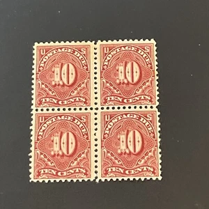US Stamps Scott #J65 10c Postage Due Block of 4-MNH - Picture 1 of 2