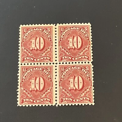 US Stamps Scott #J65 10c Postage Due Block of 4-MNH - Image 1 of 2