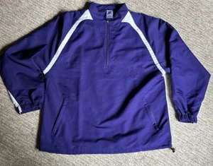 Russell Athletic Baseballjacke lila 1/4 Reißverschluss Herren groß RN # 82288 Pullover - Bild 1 von 9