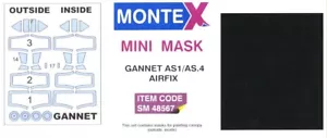 Montex 1/48 FAIREY GANNET AS1 / AS.4 CANOPY PAINT MASK Airfix - Bild 1 von 1