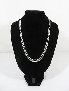 $728 NUOVO - Collana HAN Argento Sterling 3-1 Figaro - Made in Italy TG 22" - Foto 1 di 8