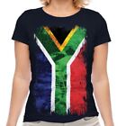 SOUTH AFRICA GRUNGE FLAG LADIES T-SHIRT TOP SUID-AFRIKA FOOTBALL AFRICAN SHIRT