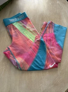 Nike Pro Girls XL Colorful Athletic Leggings - Picture 1 of 4