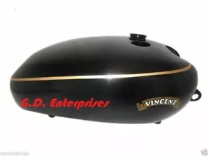 Fit For Vincent Black Painted Gas Fuel Petrol Tank - Foto 1 di 6