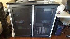 Salamander Synergy Paired 402 A/V Component Cabinet (Black/Aluminum) Gently Used