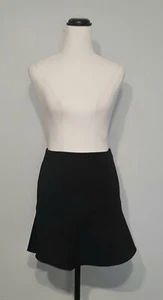 Kookai Black Knit Mini Skirt With Frill Size 34 Aus 6 - Picture 1 of 8