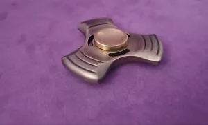 Fidget Tri Spinner Office Toy Anxiety Stress Bronze - Picture 1 of 4