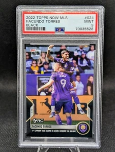 2022 TOPPS NOW MLS Card #24 FACUNDO TORRES /99 BLACK PARALLEL PSA 9 - Picture 1 of 3