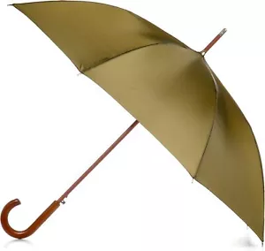 Eco Auto Open Umbrella Classic Wooden J Stick Handle with Easy Grip - Windproof - Picture 1 of 6