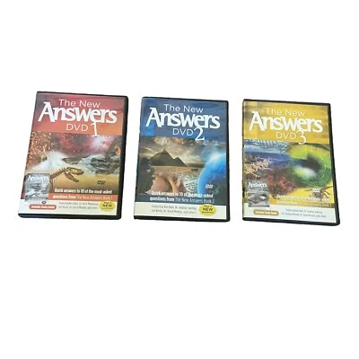 The New Answers Volumes 1-3 (DVD, 3 Disc Set) Ken Ham W/ Study Guides Genesis - Image 1 of 4