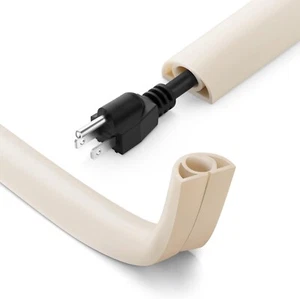 Floor Cable Cover Heavy Duty PVC Cord Cover Wire Cover 7ft Beige - Small - Picture 1 of 10