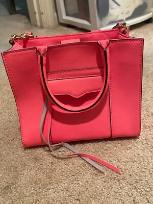 Chic & Compact: Rebecca Minkoff Mini Tote Hot Pink Leather - Image 1 of 4