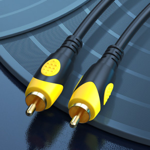 1RCA to 1RCA male to male Plug Audio Video Subwoofer Cable Gold Plated 3/5/10m
