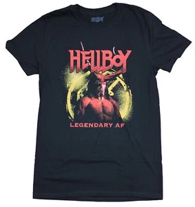 Hellboy Mens T-Shirt - Legendary AF Picture Crest Pic - Picture 1 of 1