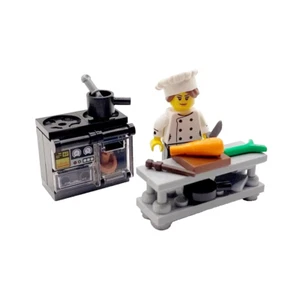 Genuine LEGO® Chef Cook Gift Female Woman Minifigure Kitchen Oven Food - Picture 1 of 4