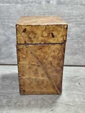 Vintage Philipinalia Handmade Natural Leaf Hinged Lidded Box Trinket Box 7" Tall