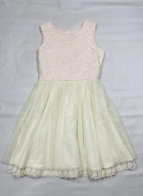 Vestido corpiño bordado rosa y marfil 14, 16 EDICIONES RARAS para niñas Foto 1 de 4