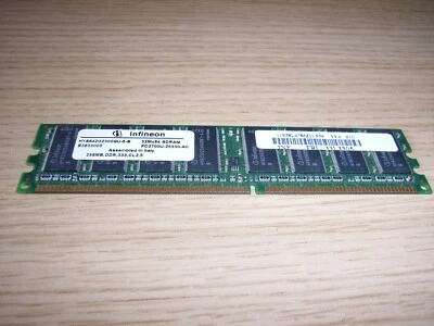 Infineon  Arbeitsspeicher 256 MB DDR RAM PC2700 (333 MHz) 184-Pin DIMM - Bild 1 von 4