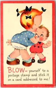 Postal divertida vintage para niños - Imagen 1 de 2