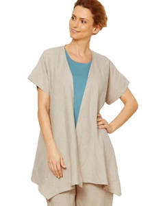 Masai Size m 12 14 Natural Jacindil 100% Linen JACKET Kimono Sleeve Pockets £120 - Picture 1 of 2