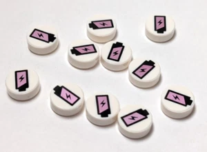 Lego - Lot von 11 - Fliesen rund 1 x 1 mit Batteriedruck - Bild 1 von 1