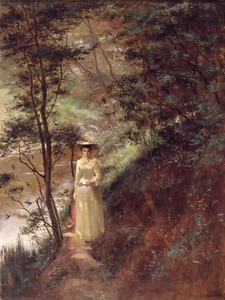 Frederick McCubbin Painting - Canvas Print "The Letter" Framed & Ready to Hang - Picture 1 of 1