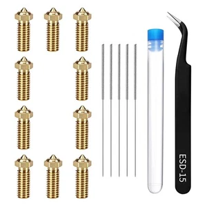 10PCS Brass Nozzle Kit for QIDI X-Max 3 / Q1 Pro/X-Plus 3 / X-Smart 3 3D Printer - Zdjęcie 1 z 1