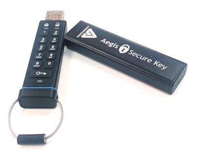 2 pcs lot Apricorn ASK-256-16GB Aegis Secure Key USB Flash Drive. - Image 1 of 3