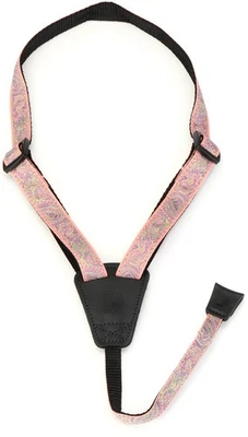 D'Addario Cradle Ukulele Strap - Paisley Pink/Green - Image 1 of 4