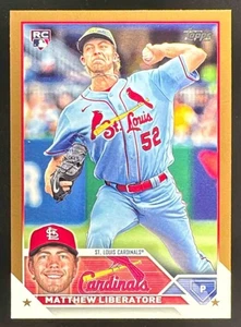 2023 Topps Baseball Matthew Liberatore Gold /2023 #52 RC St. Louis Cardinals - Foto 1 di 2