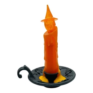 Hallmark Halloween Flickering Light Haunted Candle Witch With Hat RARE - Picture 1 of 14