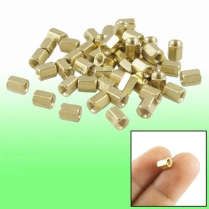 50 Pcs M3X6mm Common Brass Female Thread Standoff Hexagonal Spacer - Afbeelding 1 van 1