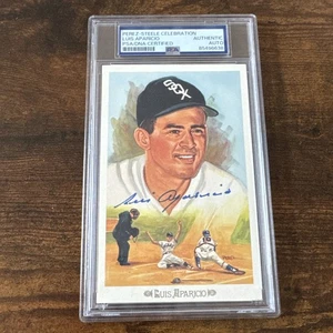 Luis Aparicio Autographed Perez Steele Celebration PSA Slabbed HOF White Sox - Picture 1 of 2