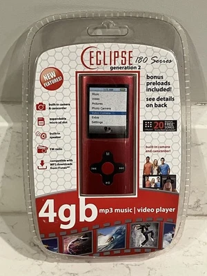 Eclipse 4gb MP3 Music/Video Player FM Radio Camera & Camcorder Rechargeable NEW - Image 1 of 4